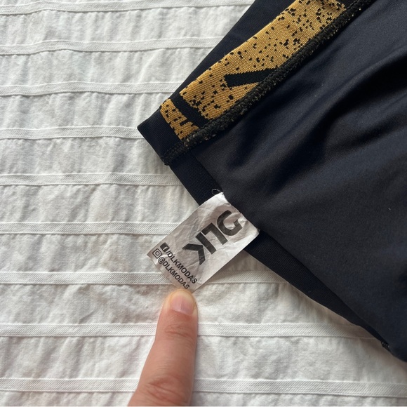 DLK Modas Brazil Gold and Black Fitness Top Sports Bra, S - Picture 6 of 7